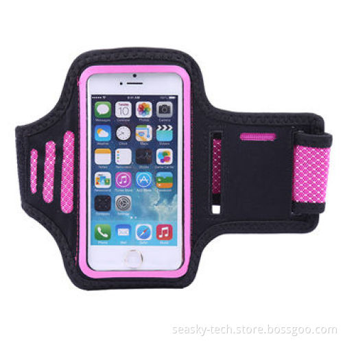 Sandwich armband with within eyelet for iPhone 5 accessories